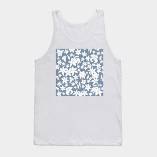 Lily Floral Pattern in Denim Tank Top